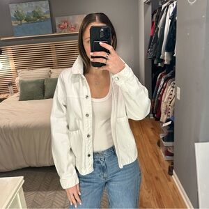 Zara Women's White Denim Jacket